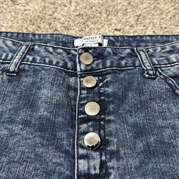 Forever 21 Blue Jean Button Fly Vintage Style - Picture 3 of 4